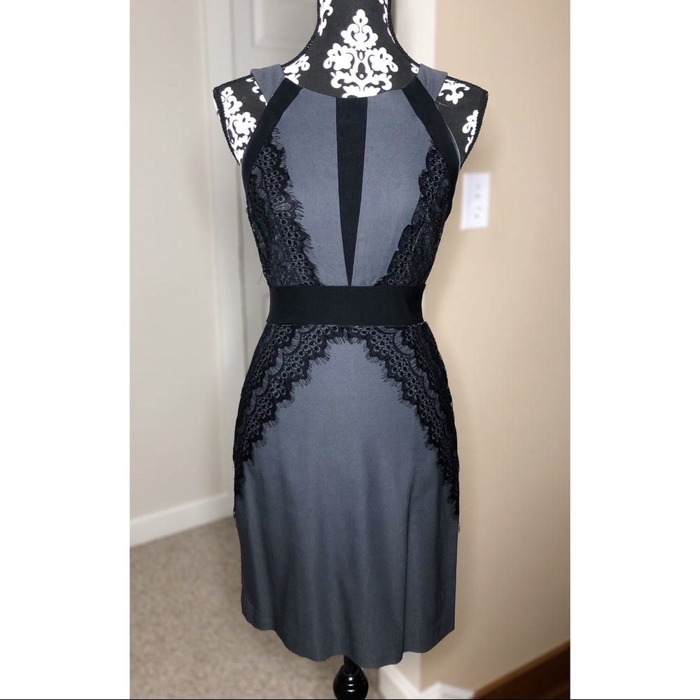 Black & Gray Lace Dress